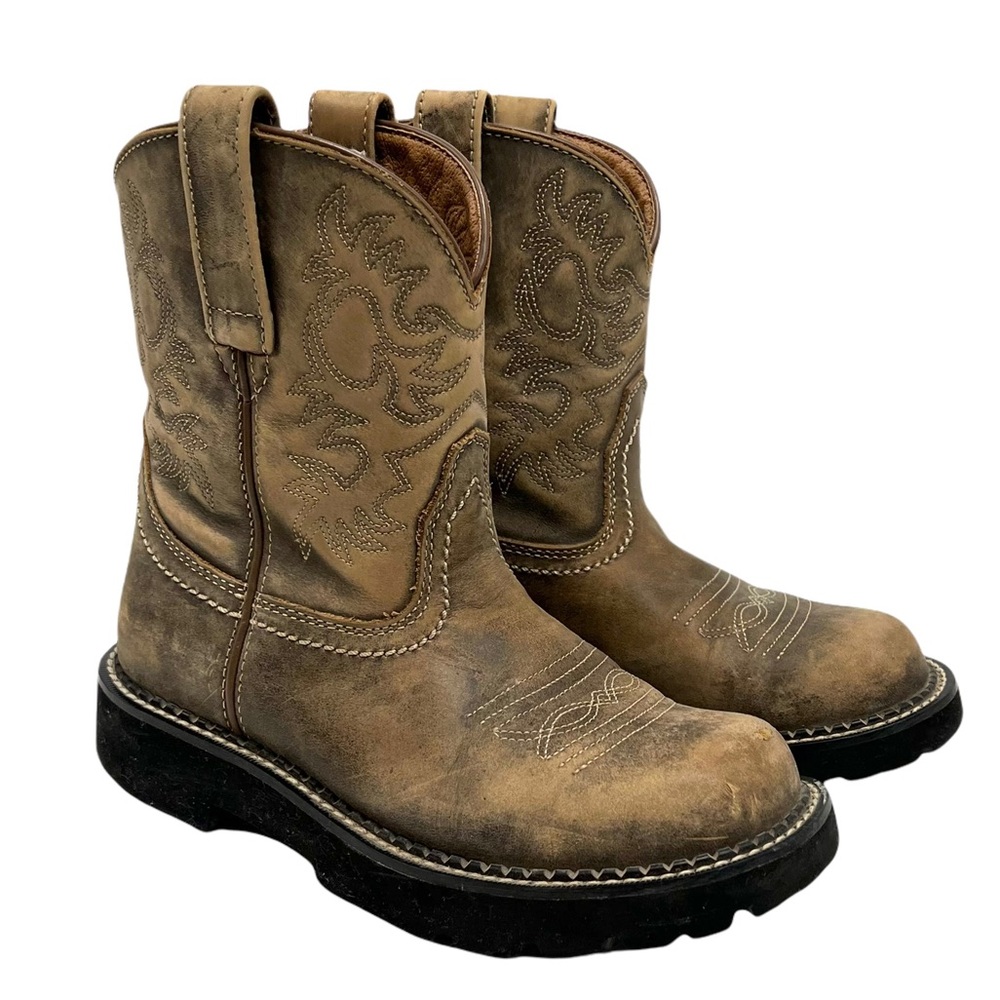 Ariat Tan Leather Heeled Boots